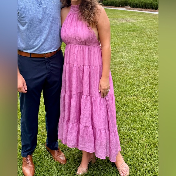 Hello Molly Entrance is Yours High Neck Pink Dress Maxi Dress Medium 6/8 - Picture 3 of 6